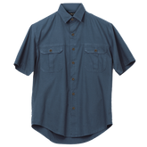Plain Bush Shirt Mens - AIRFORCE BLUE 3XL