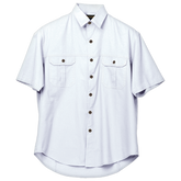 Plain Bush Shirt Mens - WHITE