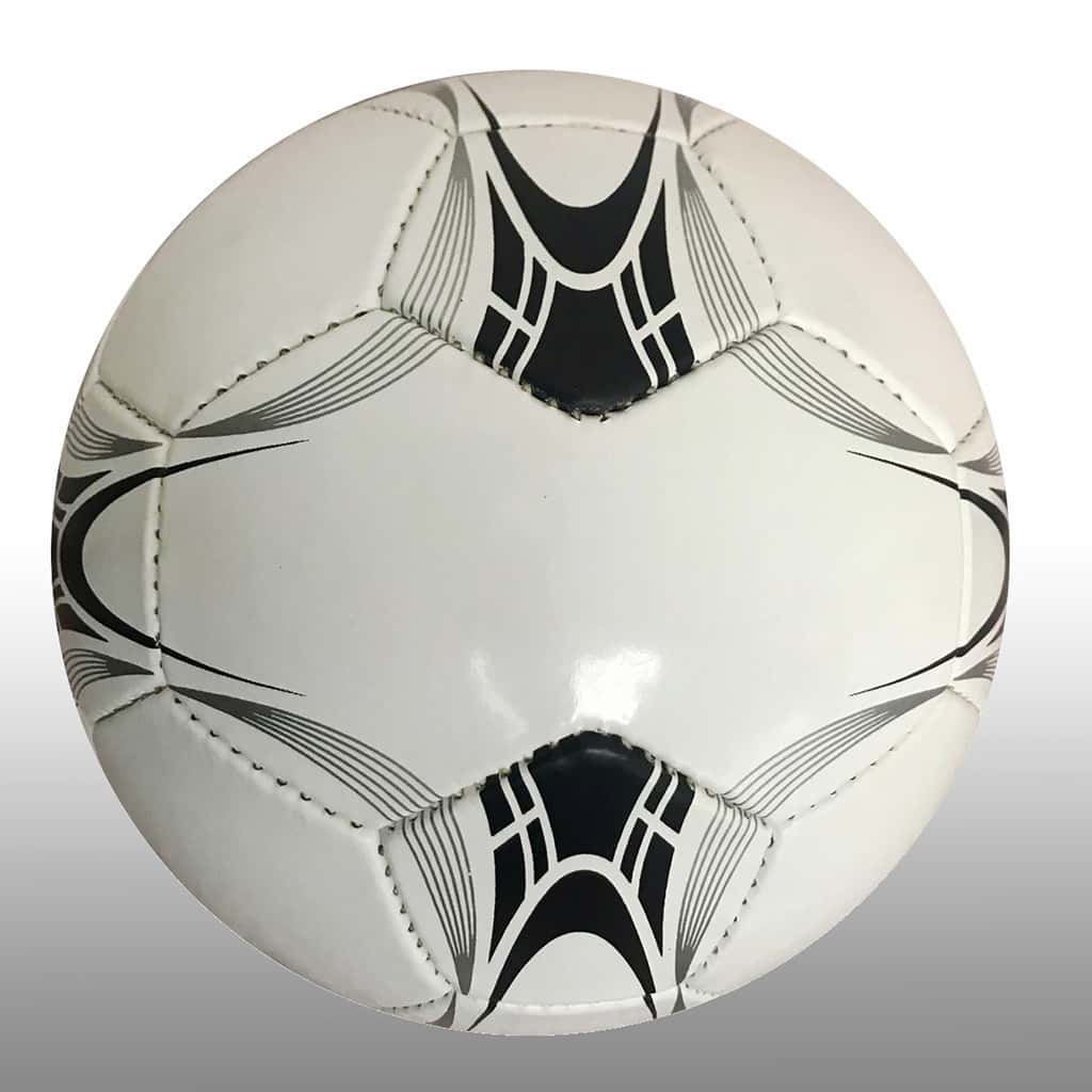 Size 5 – Red, Black & White Soccer Ball, Double Panel Black