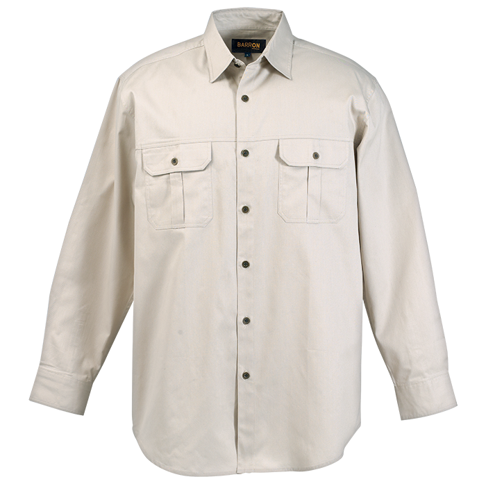 Longsleeve Bush Shirt Mens stone