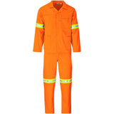 Trade Polycotton Conti Suit - Reflective Arms, Legs & Back - Yellow Tape ORANGE