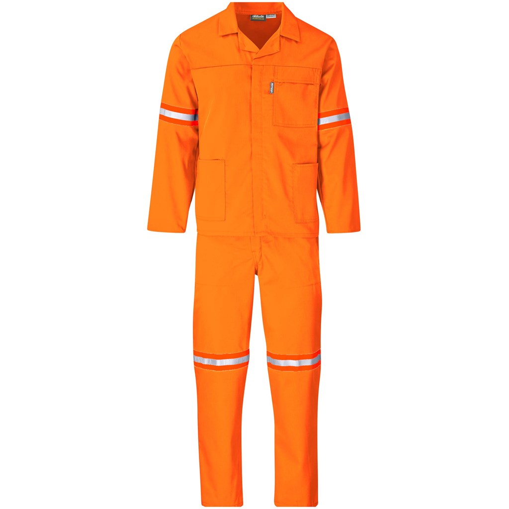 Trade Polycotton Conti - Suit Reflective Arms, Legs & Back - Orange Tape ORANGE