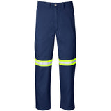 Trade Polycotton Pants - Reflective Legs - Yellow Tape NAVY