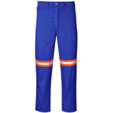Trade Polycotton Pants - Reflective Legs - Orange Tape ROYAL BLUE