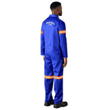 Safety Polycotton Boiler Suit - Reflective Arms & Legs - Orange Tape