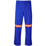 Site Premium Polycotton Pants - Reflective Legs - Orange Tape ROYAL BLUE