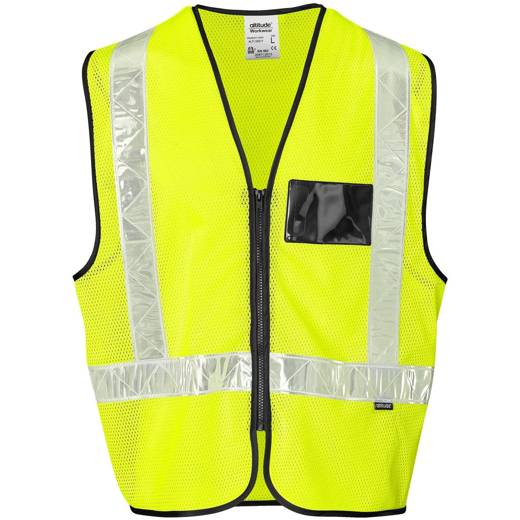 Airport Hi-Viz Reflective Full Zip Vest YELLOW