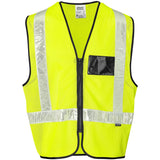 Airport Hi-Viz Reflective Full Zip Vest YELLOW