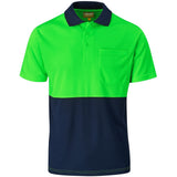 Inspector Two-Tone Hi-Viz Golf Shirt LIME
