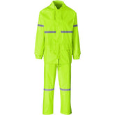 Outdoor Hi-Viz Reflective Polyester/PVC Rainsuit - Lime LIME