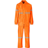Outdoor Hi-Viz Reflective Polyester/PVC Rainsuit - Orange ORANGE