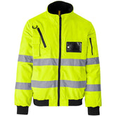 Techno Padded Hi-Viz Reflective Bunny Jacket YELLOW