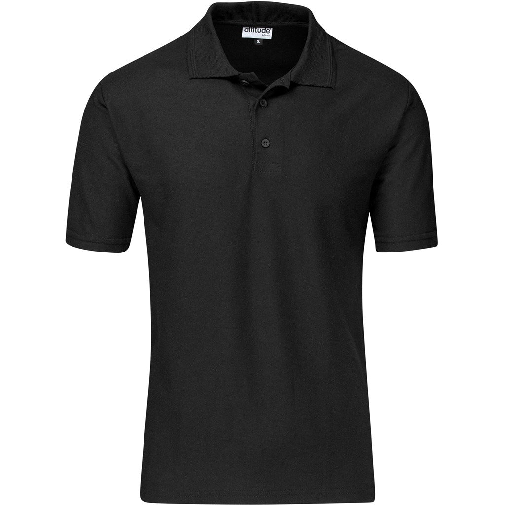 Mens Basic Pique Golf Shirt BLACK