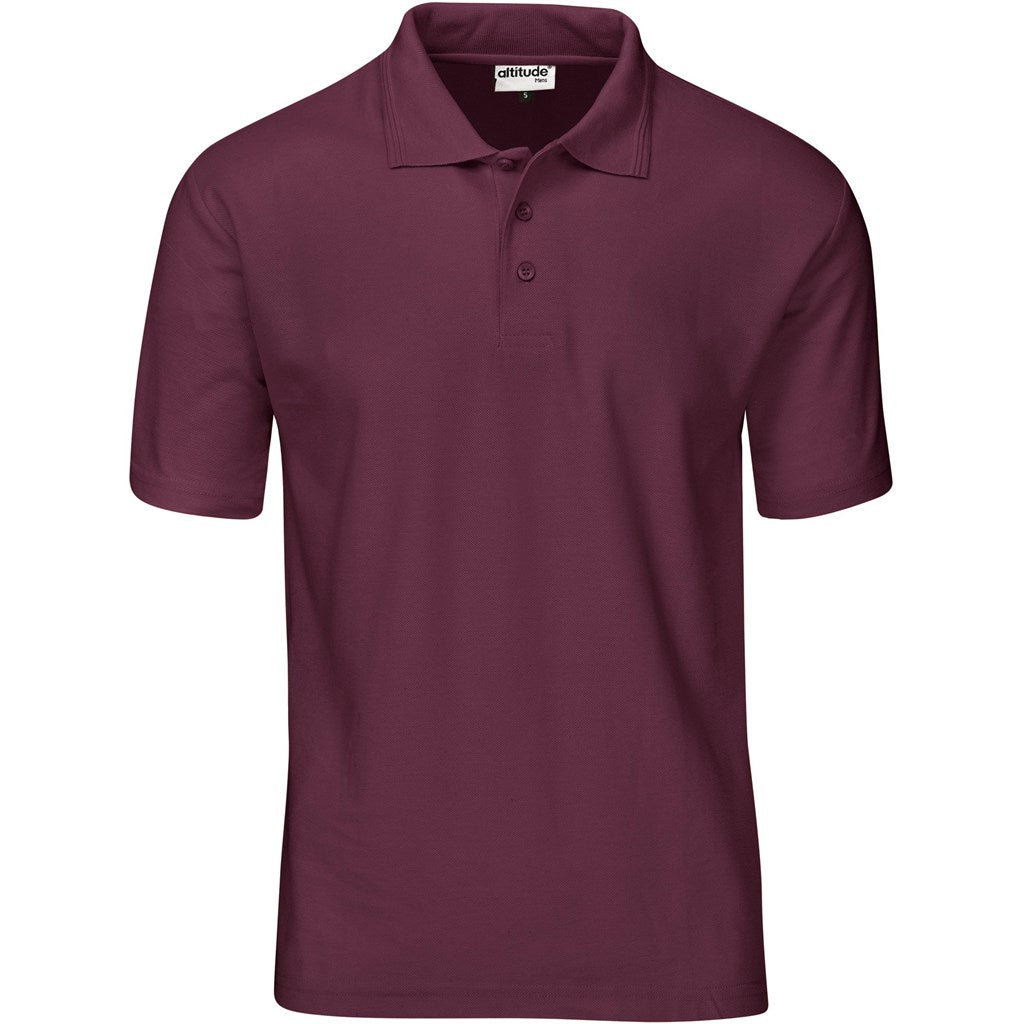 Mens Basic Pique Golf Shirt DARK RED