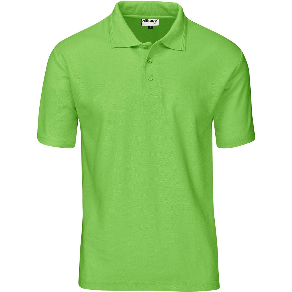 Mens Basic Pique Golf Shirt LIME