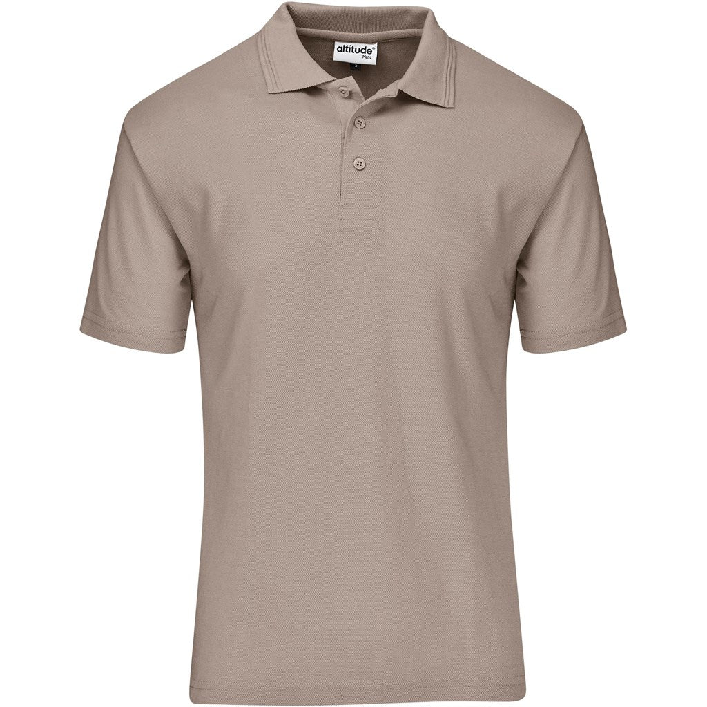 Mens Basic Pique Golf Shirt STONE