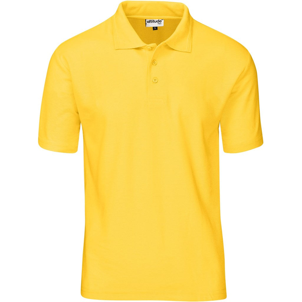 Mens Basic Pique Golf Shirt YELLOW