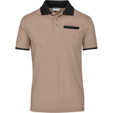 Mens Caliber Golf Shirt STONE