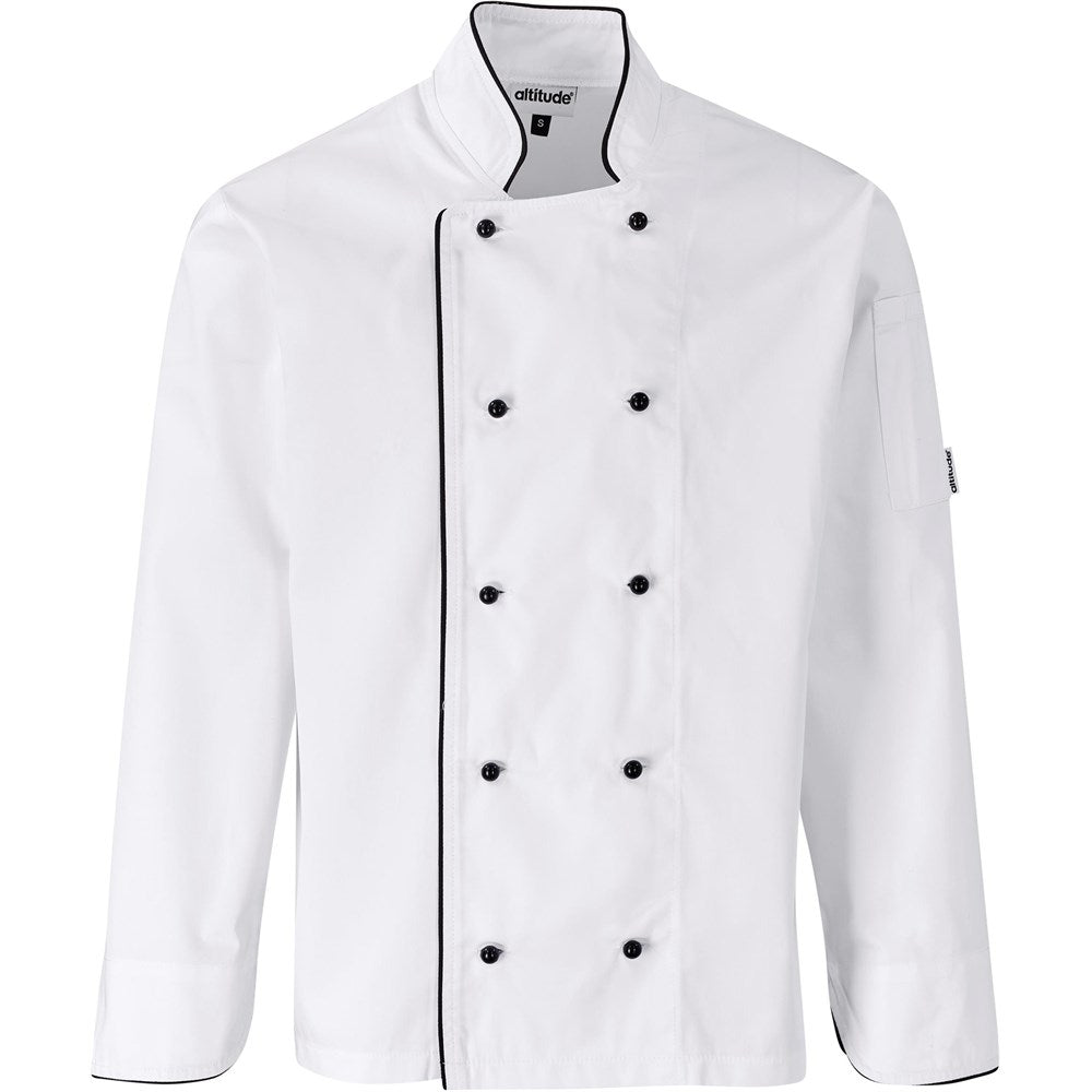 Unisex Long Sleeve Dijon Chef Jacket WHITE