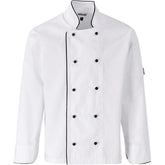 Unisex Long Sleeve Dijon Chef Jacket WHITE