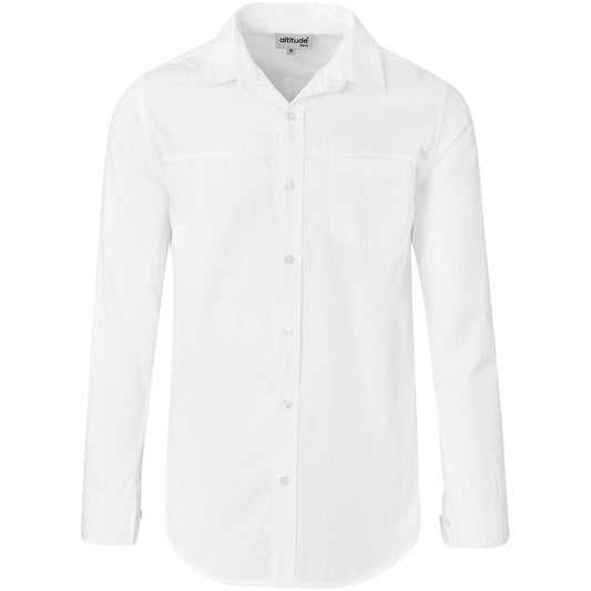 Mens Long Sleeve Empire Shirt WHITE