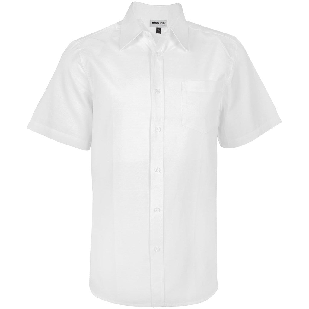 Mens Short Sleeve Oxford Shirt - White WHITE