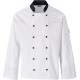 Unisex Long Sleeve Toulon Chef Jacket WHITE
