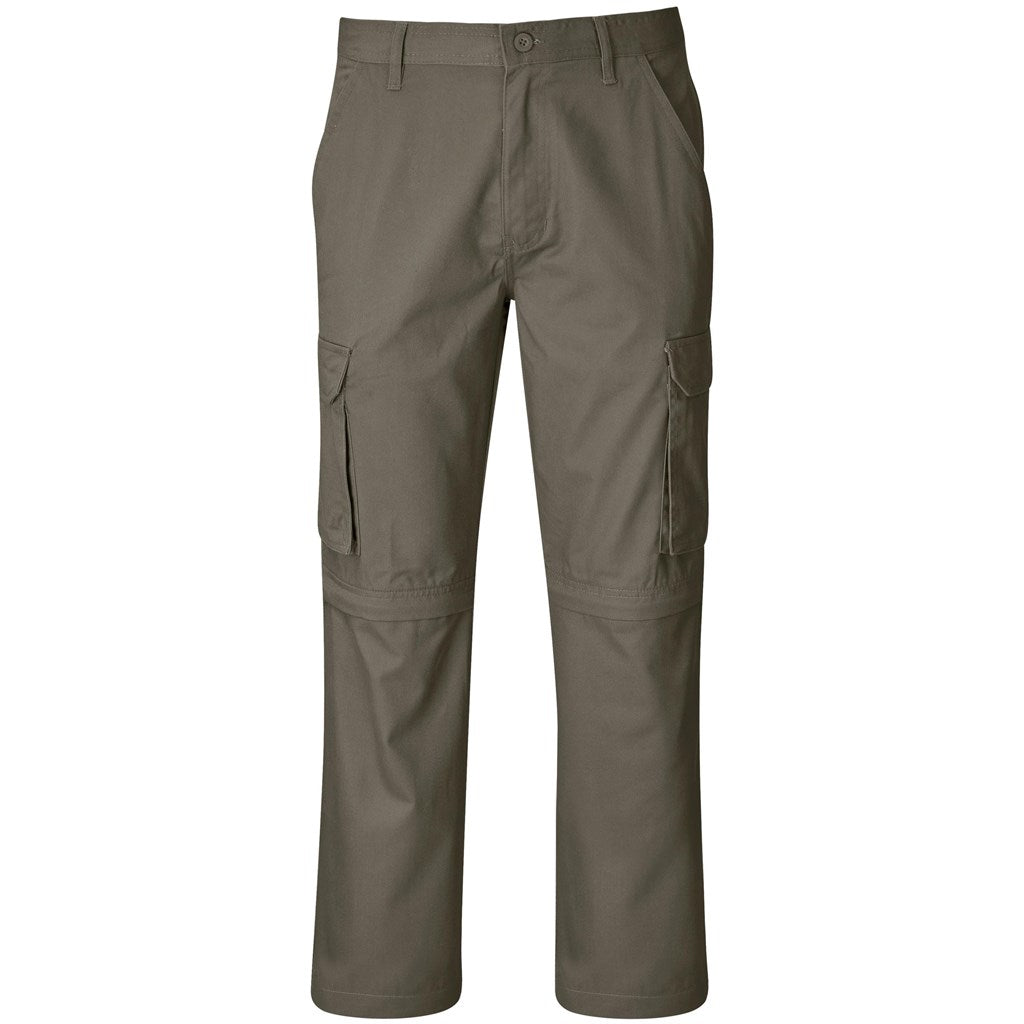 Mens Cargo Zip Off Pants KHAKI