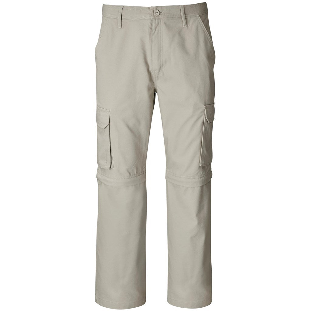 Mens Cargo Zip Off Pants STONE
