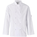 Unisex Long Sleeve Zest Chef Jacket WHITE