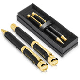 Alex Varga Corona Ball Pen & Rollerball Set BLACK