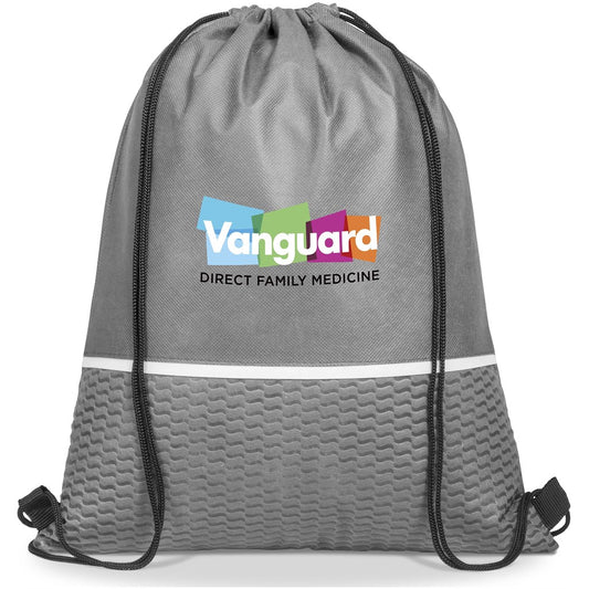 Brighton Non-Woven Drawstring Bag GREY