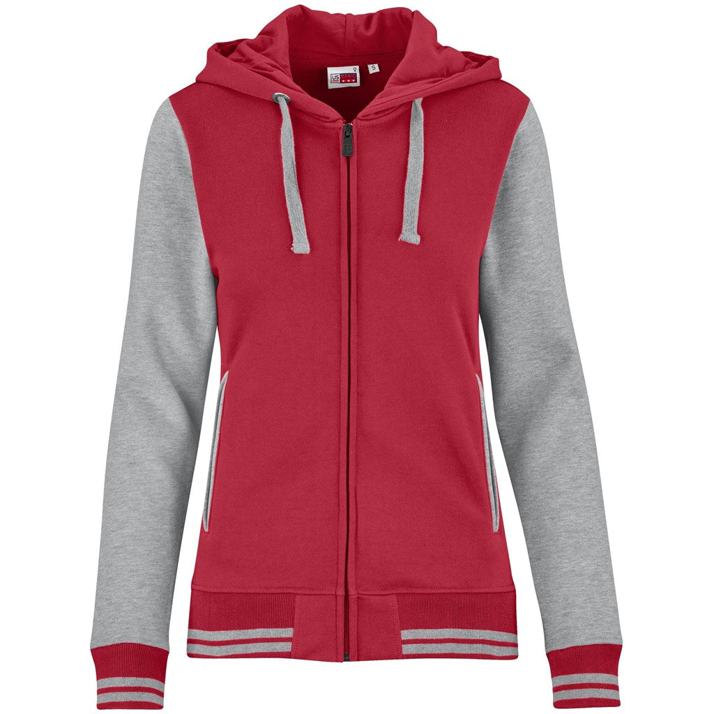Ladies Princeton Hooded Sweater - Red RED