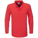 Mens Long Sleeve Boston Golf Shirt - Red RED