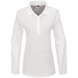 Ladies Long Sleeve Boston Golf Shirt - White WHITE