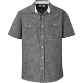 Mens Short Sleeve Windsor Shirt - Grey GREY