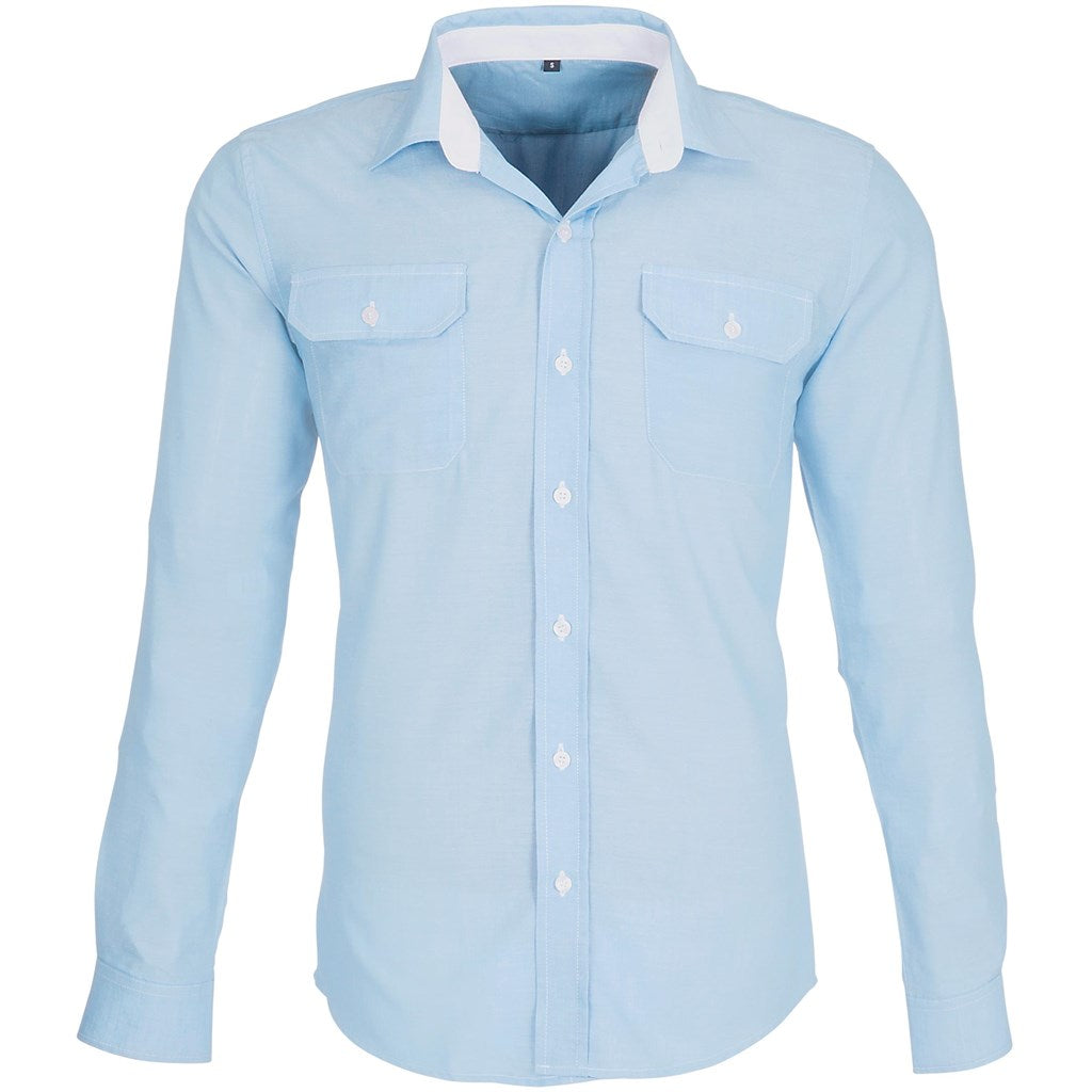 Mens Long Sleeve Windsor Shirt - Light Blue LIGHT BLUE