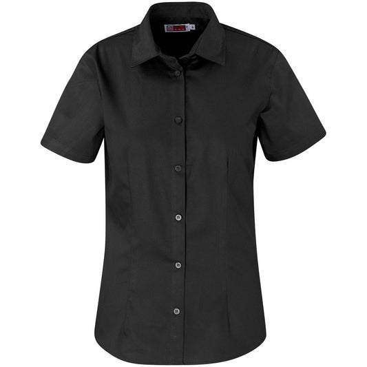 Ladies Short Sleeve Milano Shirt BLACK
