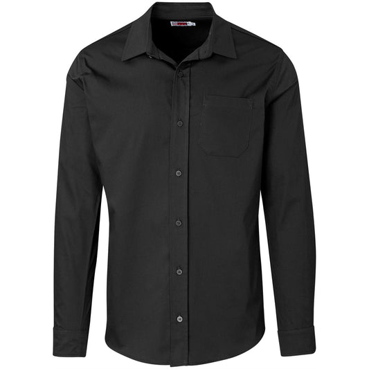 Mens Long Sleeve Milano Shirt BLACK