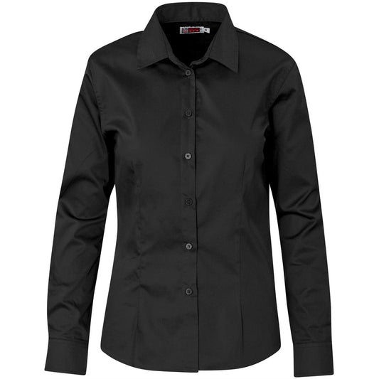 Ladies Long Sleeve Milano Shirt BLACK