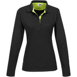 Ladies Long Sleeve Solo Golf Shirt - Lime LIME