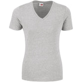 Ladies Michigan Melange V-Neck T-Shirt GREY