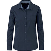 Ladies Long Sleeve Warrington Shirt - Navy NAVY