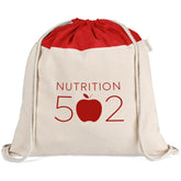 Kooshty Dominica Jumbo Cotton Drawstring Bag RED