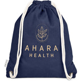 Okiyo Kinchaku Recycled Canvas Drawstring Bag NAVY