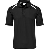 Mens Splice Golf Shirt - Black White BLACK WHITE