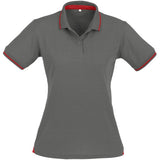 Ladies Jet Golf Shirt - Grey Red GREY RED