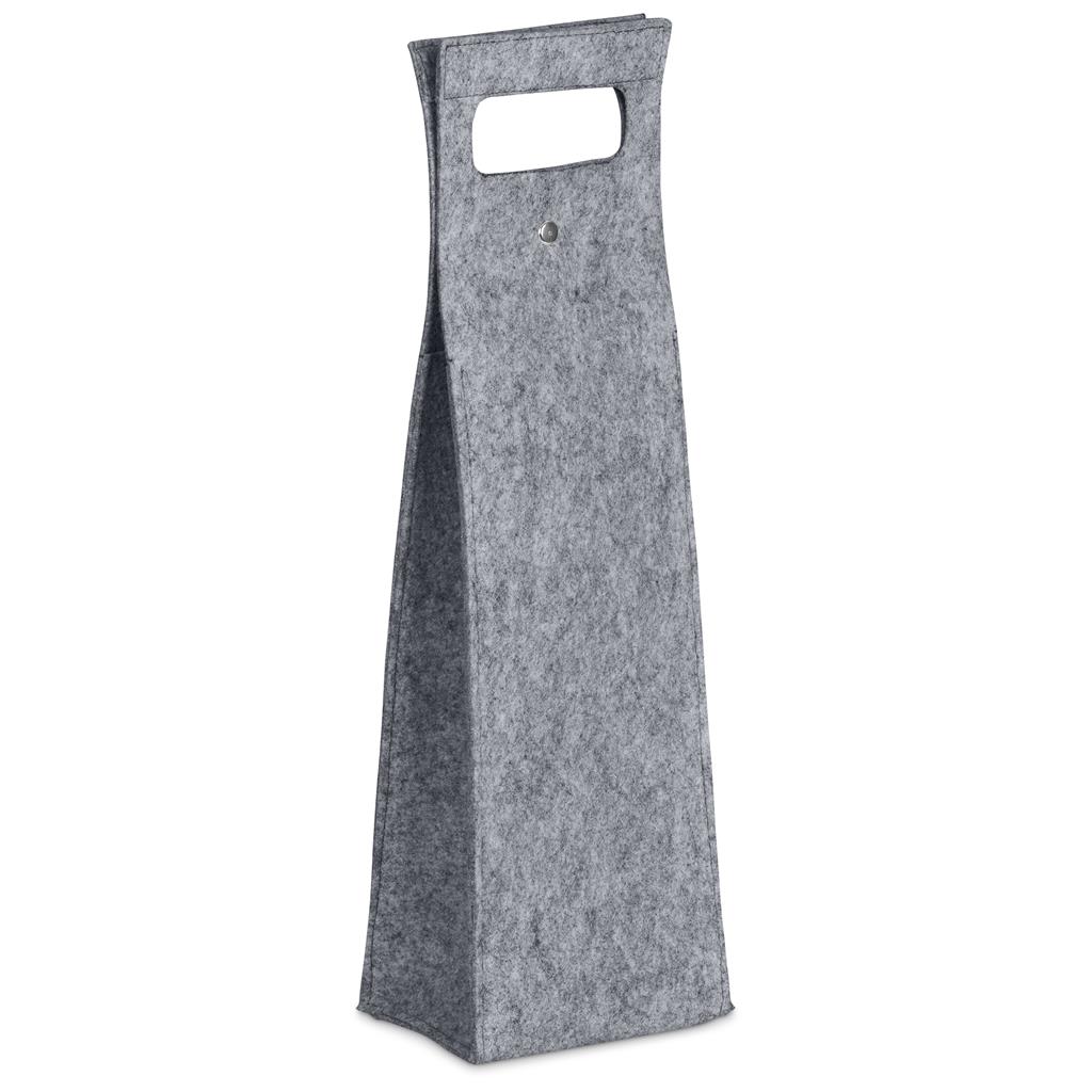 Hoppla Velto RPET Felt Single Wine Bottle Carrier