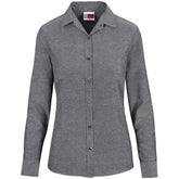 Ladies Long Sleeve Oxford Shirt DARK GREY