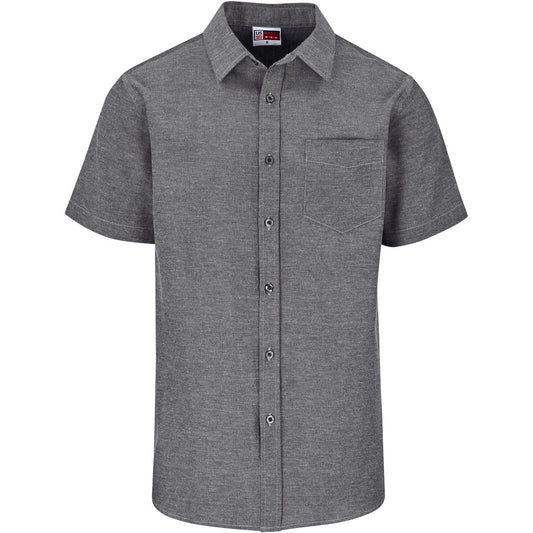 Mens Short Sleeve Oxford Shirt DARK GREY